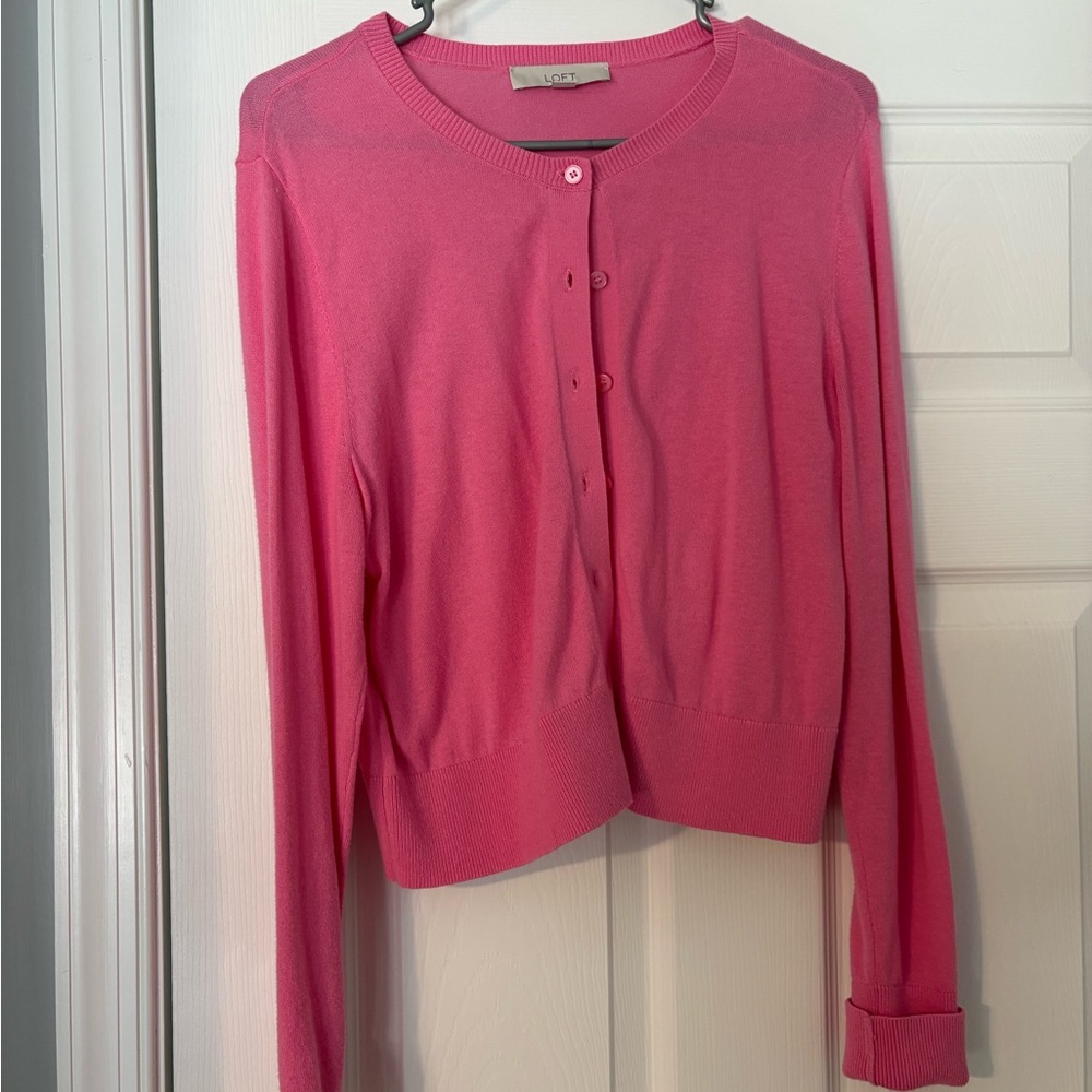 Pink LOFT Cardigan
